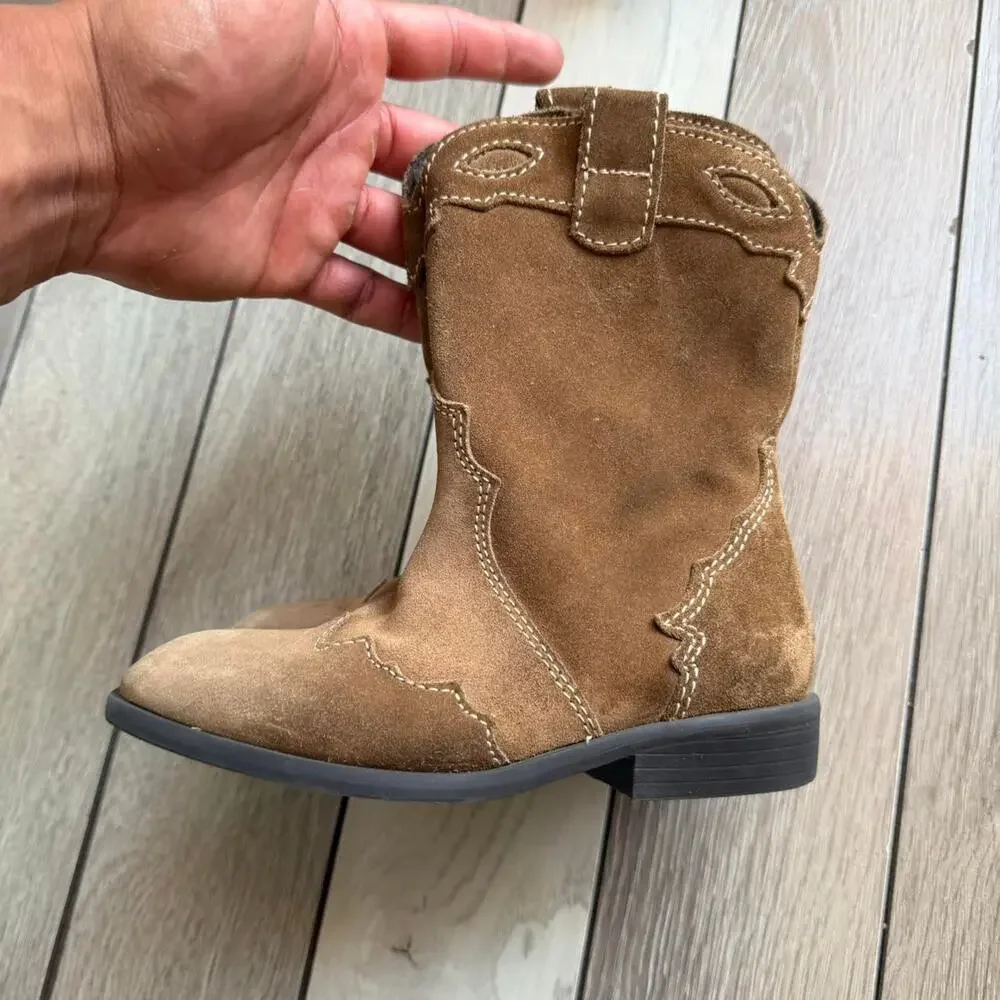 Zara kids brown suede western